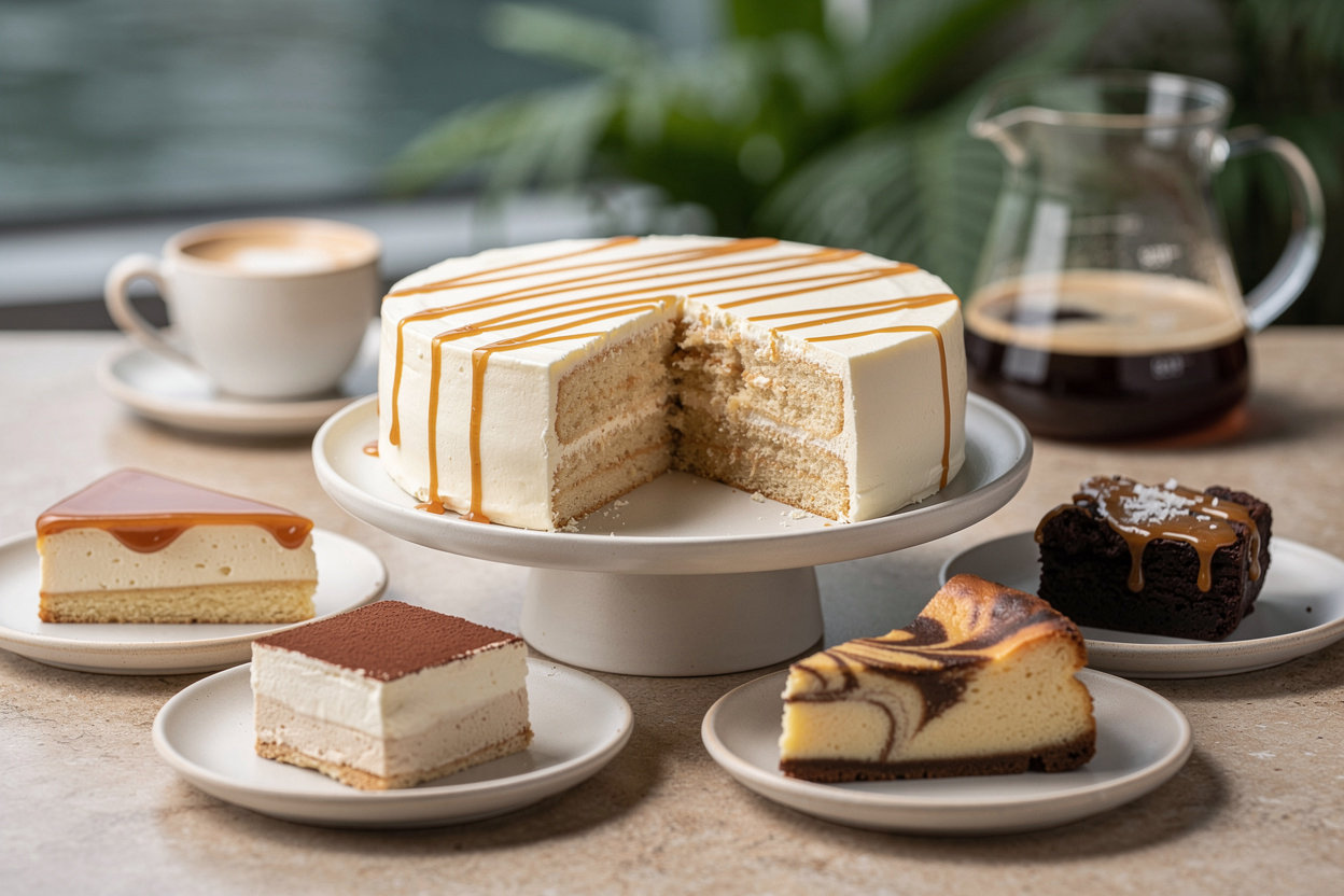 Namq Cafe (قهوة سعودية مختصة) حلويات وكعك حصرية مثل كيكة نمق الشهيرة والدولتشي كيك والتيراميسو